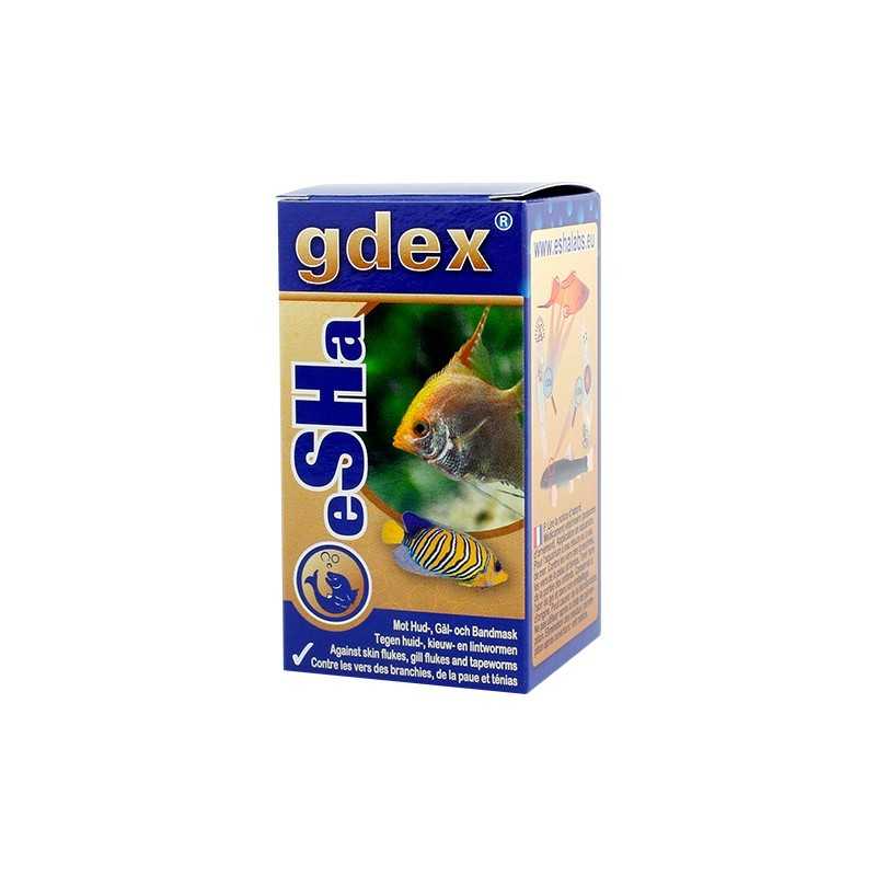 eSHa gdex | TRATAMIENTO DE AGUA CONTRA PARÁSITOS DE LA PIEL, ALETAS Y TENIAS - 20ML