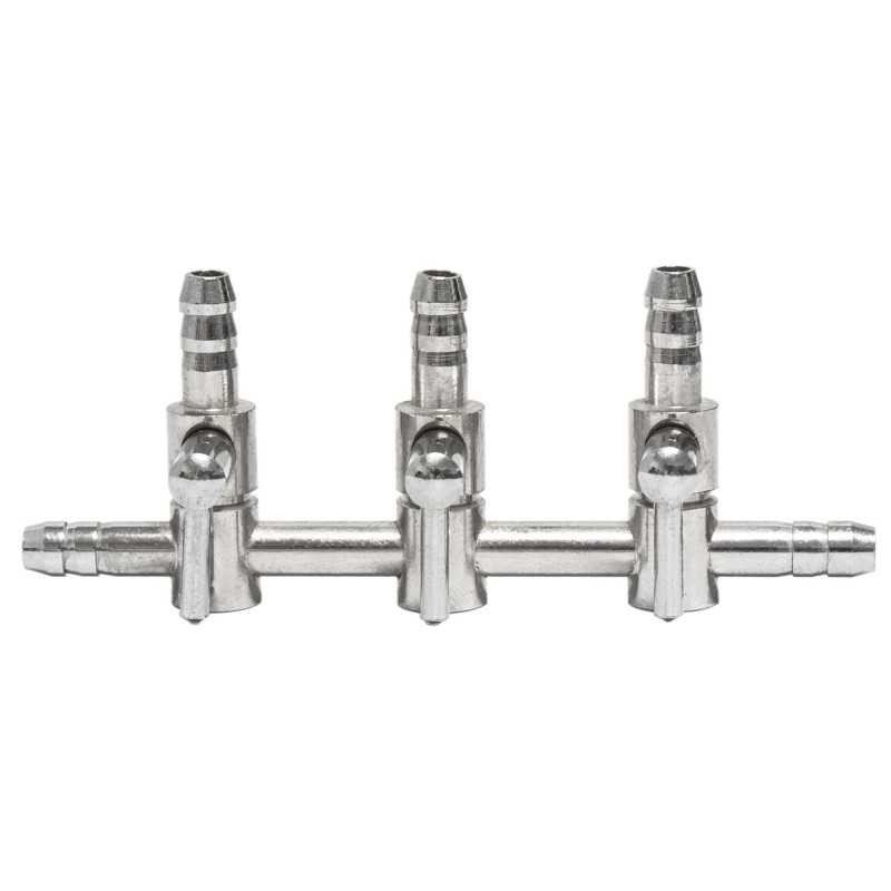 Válvula metálica de 3 salidas