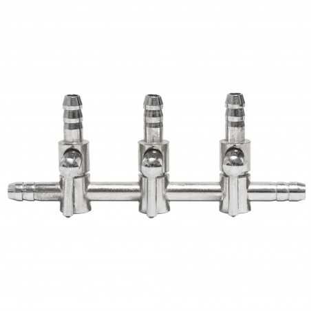 Válvula metálica de 3 salidas