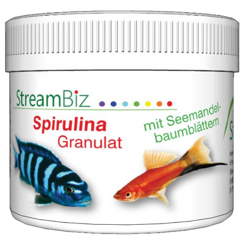 Granulado de espirulina StreamBiz con almendras indias 80 g